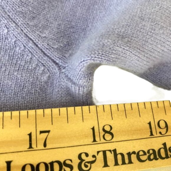 Lord & Taylor 2-Ply Cashmere Sweater Turtleneck LS Light Violet Classic Medium - Picture 8 of 9